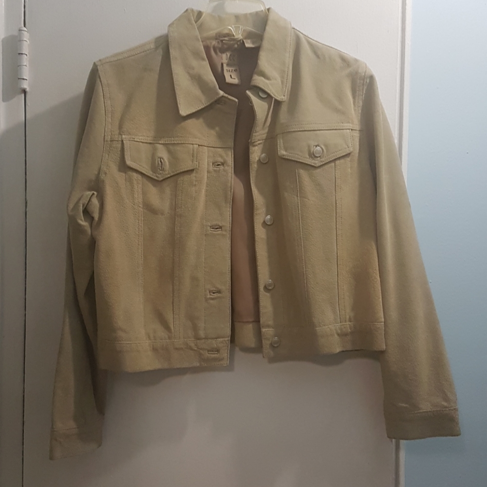 Genuine leather suede jacket size L
